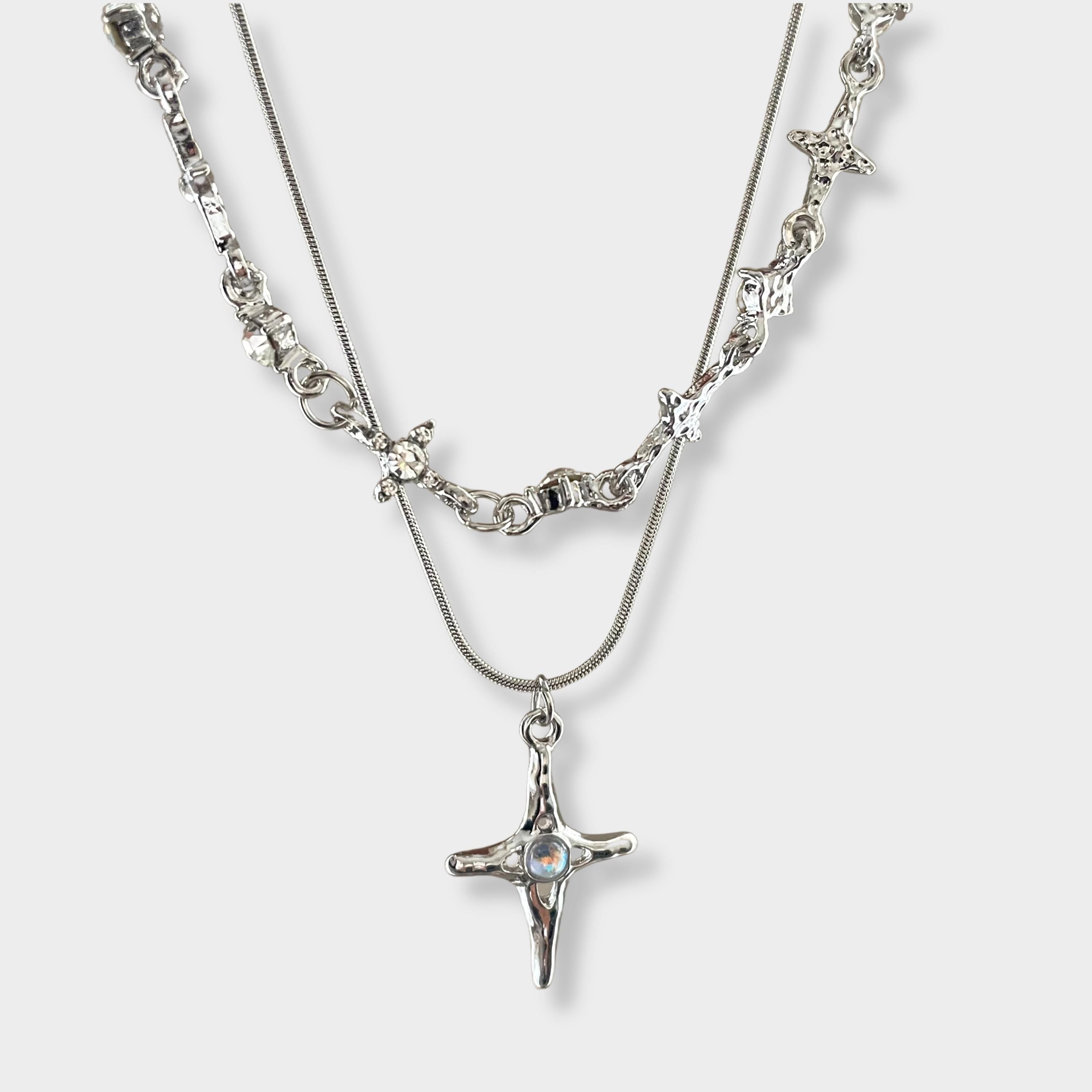 Luna - Silver Layered Necklace