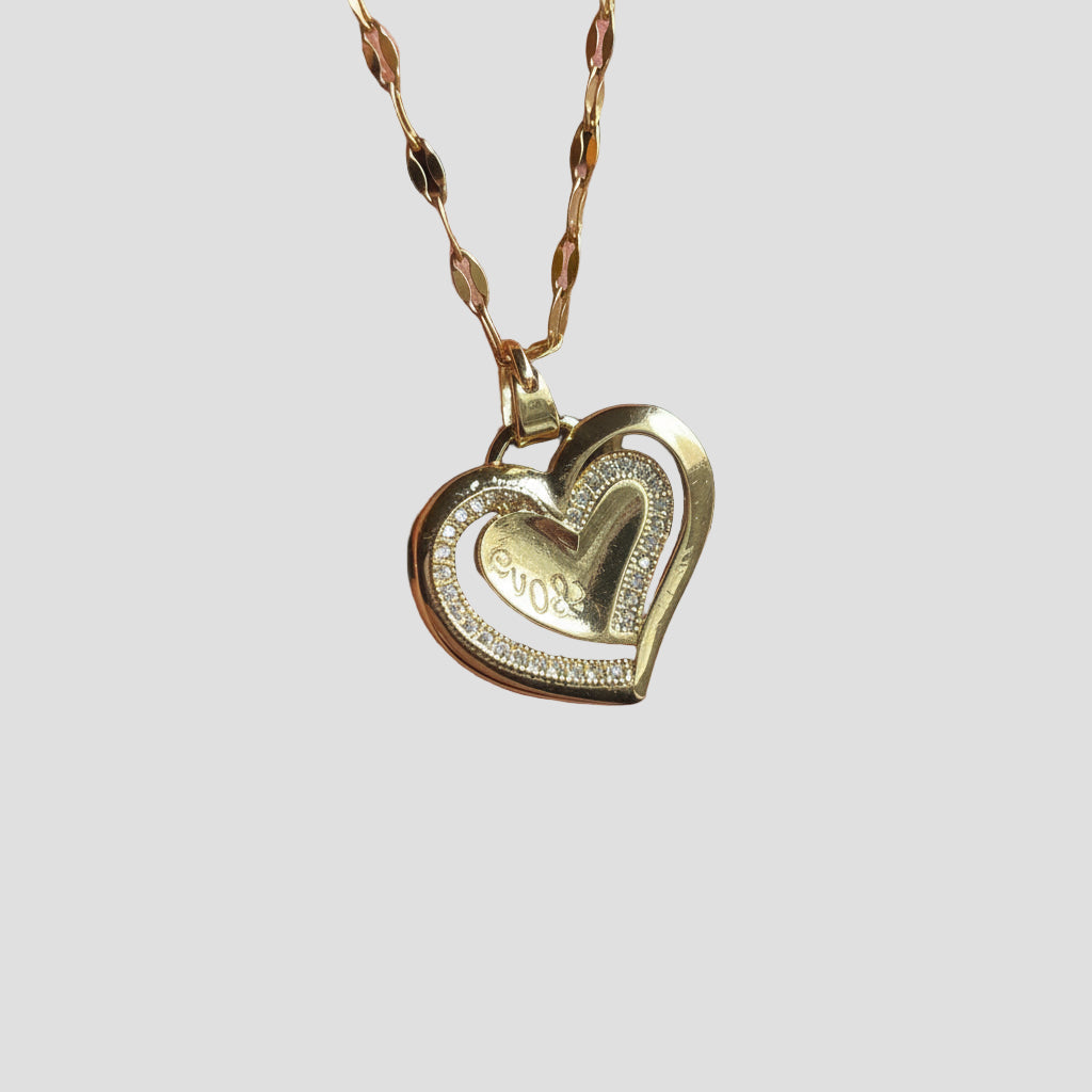 Marisa - Gold Heart Pendant Necklace