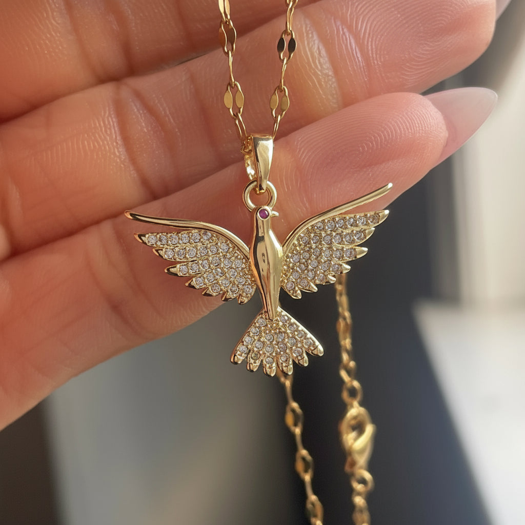 Elaria - Dove Pendant Necklace